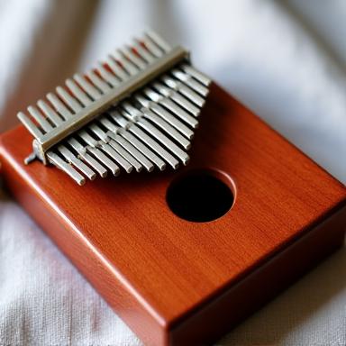 Kalimba a 17 tasti in legno di mogano